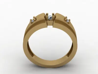 men ring for daimonds 3D print model