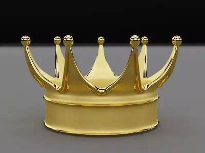 Gold crown Low-poly 3D model