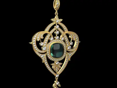 Women Luxury Pendant N3 3D print model