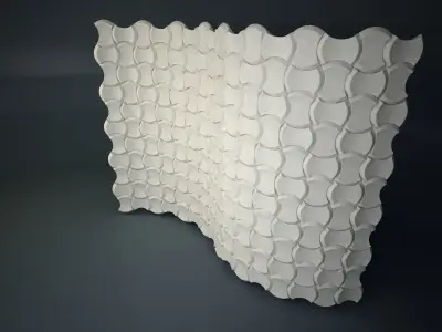 07 3DECOR PATTERN WALL Low-poly 3D model