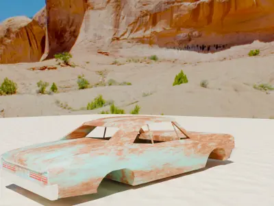 Low Poly Rusty Vehicle Pack - 9 Game Ready Cars and Trucks Low-poly 3D model