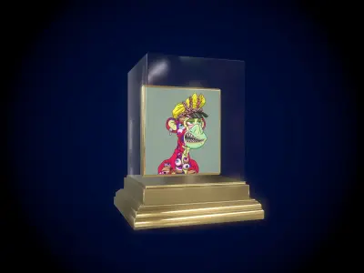 Mutant Ape 19 Gold Club Low-poly 3D model