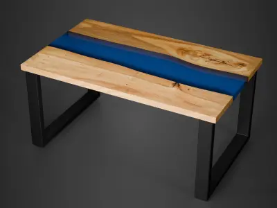 Resin Tables Pack Low-poly 3D model