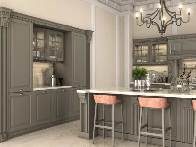 Kitchen Luxury Neoclassical  3D model