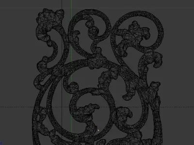 Classic decor ornament v-3D model 52 3D model