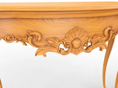 Wooden classic console table 01 06 3D model
