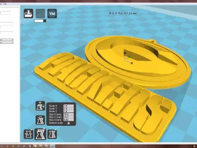 3D printable Green Bay Packers key-chain logo 3 3D model