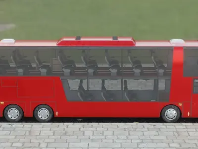 Citu Tayo The Little Bus Free low-poly 3D model