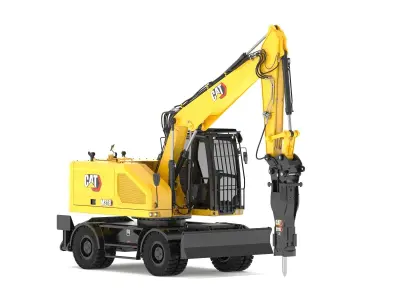 CAT M318 Wheel Excavator 3D model