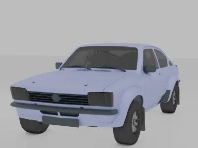 Rally Car Vehicle for Games Low-poly 3D model