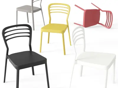 Louvre Chair Low-poly 3D model