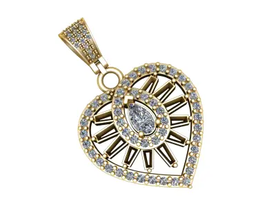 WOMEN HEART PENDANT3D PRINTABLE MODEL  3D print model