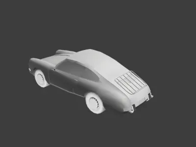 low poly car Porsche 901 Low-poly 3D model
