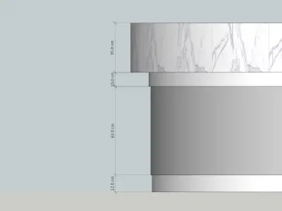 Round table Low-poly 3D model
