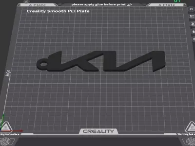 Kia keychain 02 3D print model