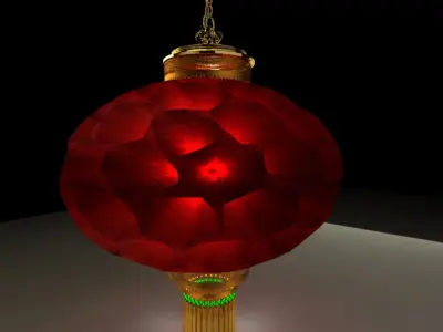 Chinese Red Lantern 3D model 18