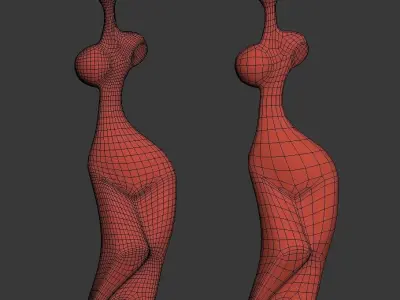 Virgo modernist sculpture 3D model
