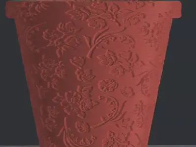 Cute Plant Pots with texture  3D print model