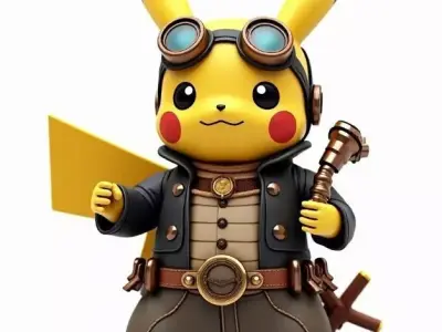 steampunk pikachu 3 3D print model