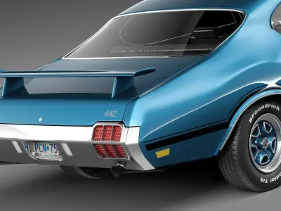 Oldsmobile Cutlass 4-4-2 1971 3D model