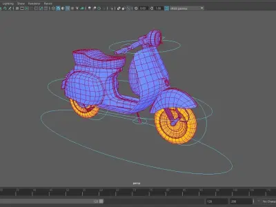 Vespa Vehicle Low-poly 3D model