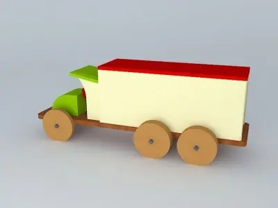 Truck Toy truncated version Chest 3D model