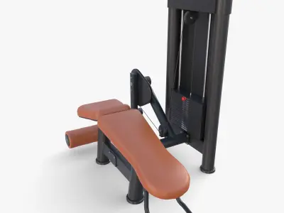 Leg curl machine 3D model