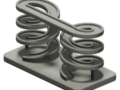 Concrete Spiral Bridge 3D model