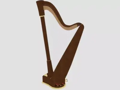 Harp Musical instrument 3D model