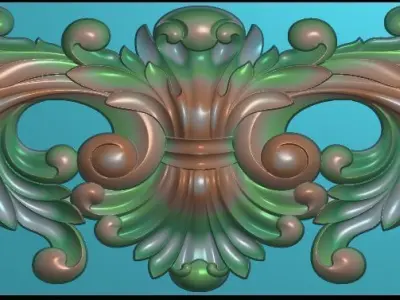 3d neoclassical door 3D print model buy