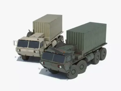 M1120 HEMTT LHS Heavy Expanded Mobility Tactical Truck Low-poly 3D model