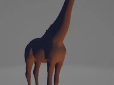 Realistic 3D Giraffe Model Low-poly 3D model