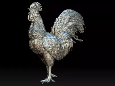 Rooster Statue  New 3D Print model 3D print model