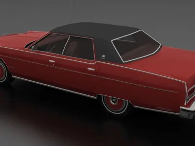 Marquis Brougham 4dr 1973 Low-poly 3D model