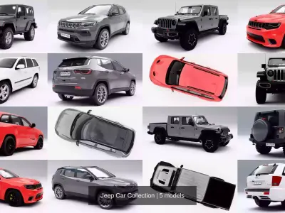 Jeep Car Collection 3D Model Pack