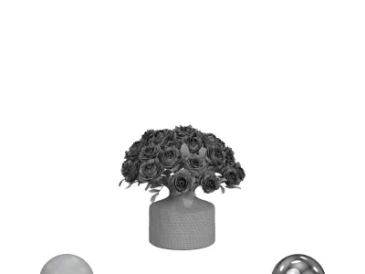 bouquet of roses 3D model