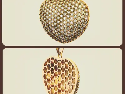 Heart of Gold Pendant Free 3D print model