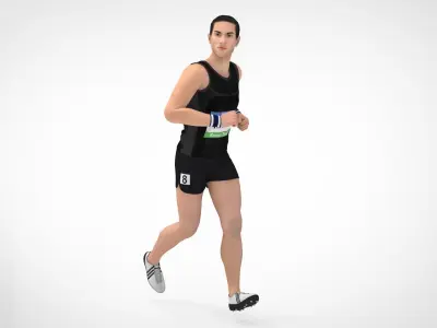 Athlete Action Set-01 3D model