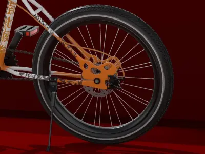 Single Speed Mountain Bike MTB Cycle 3D Model 3D model