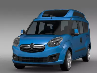 Opel Combo Tour High Roof LWB D 2015 3D model