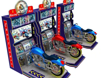 Virtual Reality Motorcycle Racing Arcade Game Machine  3D model