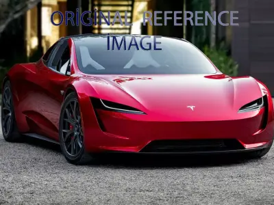 Tesla Roadster 2022 model - car 3D model