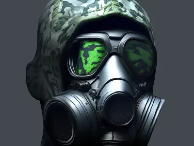 Helmet 3d model military combat Military Low-poly Low-poly 3D model 62