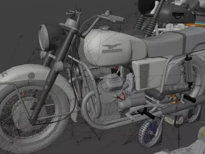 Motorbike Scooter 3D Models Pack High Quality Collection Low-poly 3D model