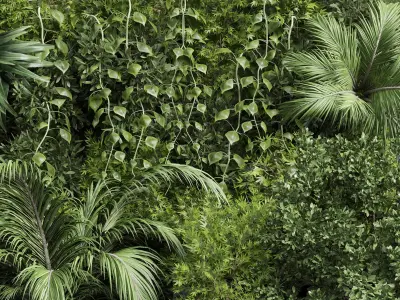 Box Plants on Stand collection of outdoor plants 108 3D model