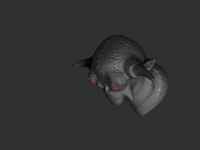 creature head orc  3D model