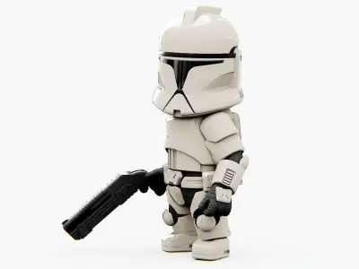 IMPERIAL TROOPER-b  Rigged for Unreal Engine - Unity - MIXAMO  3D model