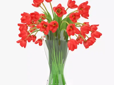 Tulips Flowers 3D model