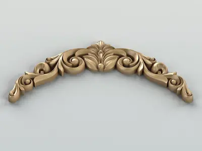 Carved decor horizontal 020 3D model