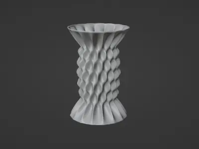 Vase porcelain white 3D model